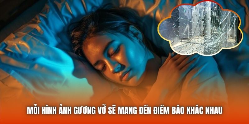 Mỗi hình ảnh gương vỡ sẽ mang đến điềm báo khác nhau